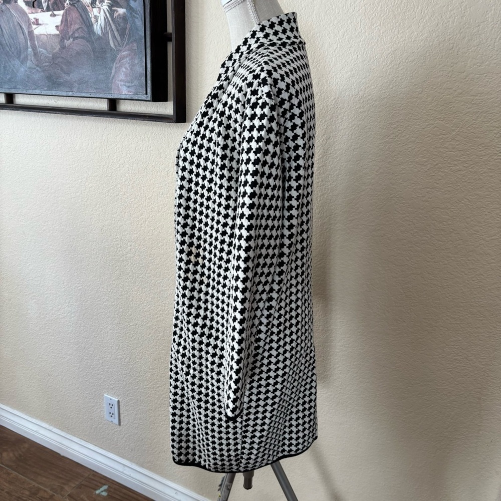 Philosophy Houndstooth Pattern Sweater Cardigan J… - image 2